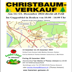 Christbaumverkauf im Dezember 2024